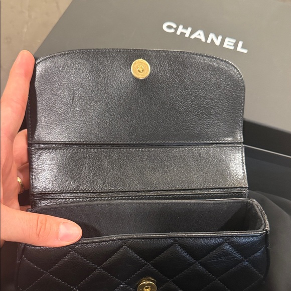 Chanel Black Quilted Crossbody with Gold Accents - Picture 5 of 12